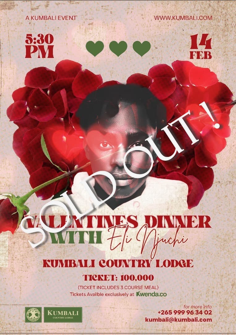 Valentine's Dinner with Eli Njuchi at Kumbali Country Lodge