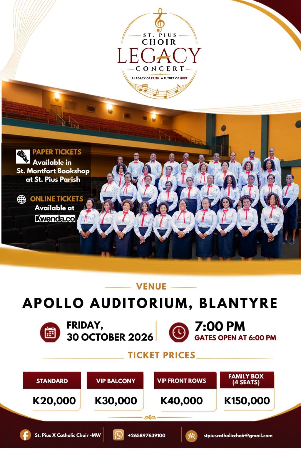 ST PIUS CHOIR LEGACY CONCERT
